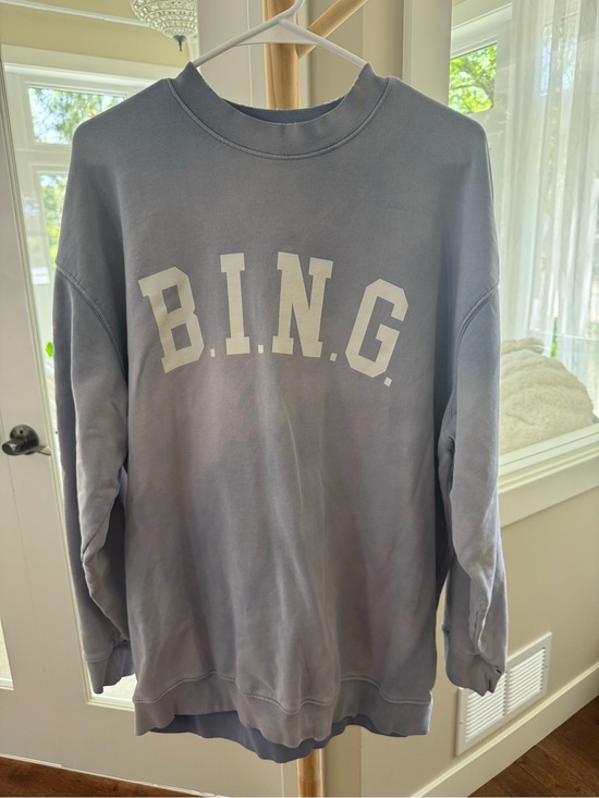 Anine Bing Tops - ANINE BING B.I.N.G. Oversized Sweatshirt Small lavender Graphic Pullover